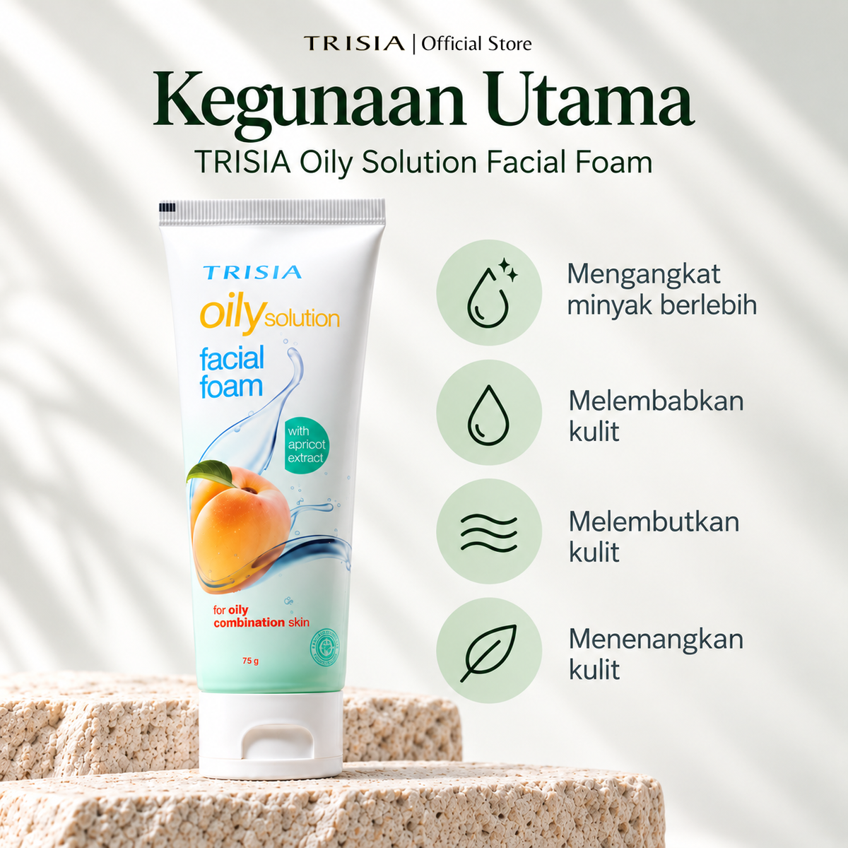 Facial Foam Oily Solution Apricot