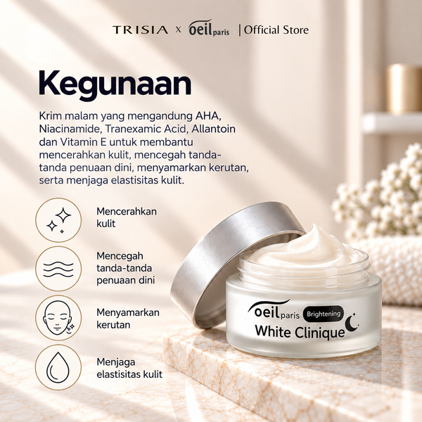 OEIL PARIS Brightening White Clinique Night Cream